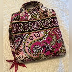 Vera Bradley Floral Pink and Green Women's lunch or makeup tote.